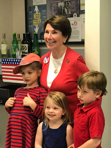 livvy with grandchildren